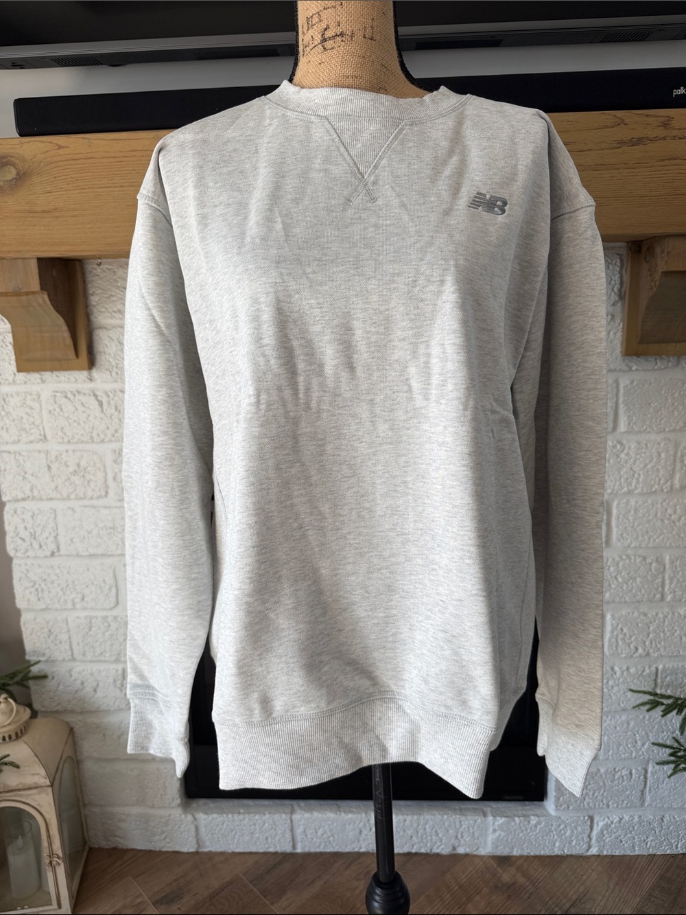 New Balance Men's Heather Gray Crewneck Sweatshirt